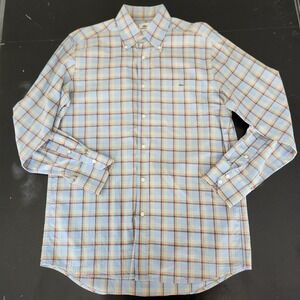 Lacoste Button Down Plaid Shirt Mens Size 40 Dress Casual Classic